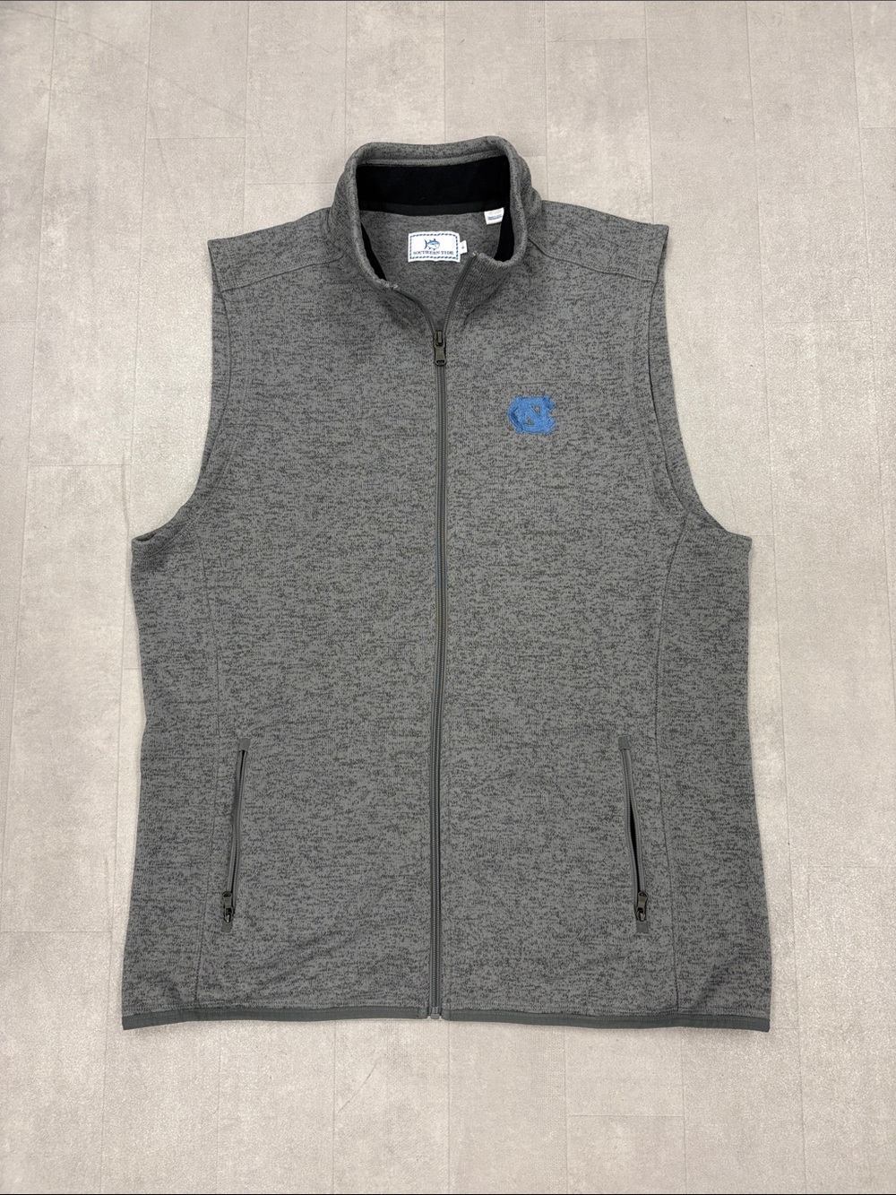 Southern Tide X UNC Tarheels Gray Collegiate Vest
